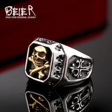 Beier  Stainless Steel ring  biker Ring skull Man's special copper fashion jewelry