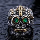 BEIER Cool Men's Gothic Carving Skull Ring For Man Stainless Steel High Quality Detail Biker Skull Jewelry